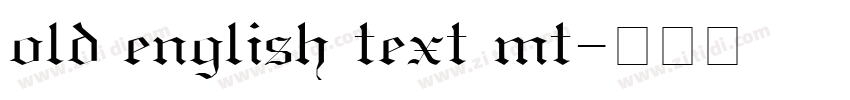 old english text mt字体转换